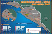 Karte - Buslinien Dubrovnik Ost