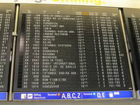 Flughafen Info-Tafel Flüge