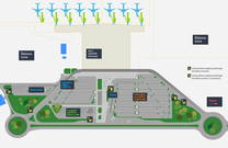 Flughafen Zagreb, Karte außen