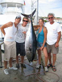 Glückliche Big Game Fischer