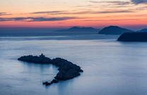 Sonnenuntergang Dubrovnik, Insel Grebeni
