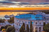 Sonnenuntergang, Arena Pula