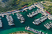 Luftaufnahme Liegeplätze, Marina Kremik
