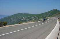 Motorradfahrer, Küstenstraße Kroatien