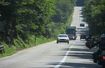 Motorradfahrer bei Plitvice