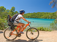 Fahrradfahren im Nationalpark Mljet