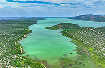 Vogelperspektive Vraner See
