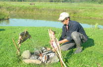 Fisch grillen in Selo Strug