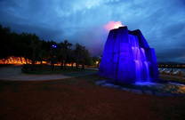 Wasserfall in der Minigolf Anlage