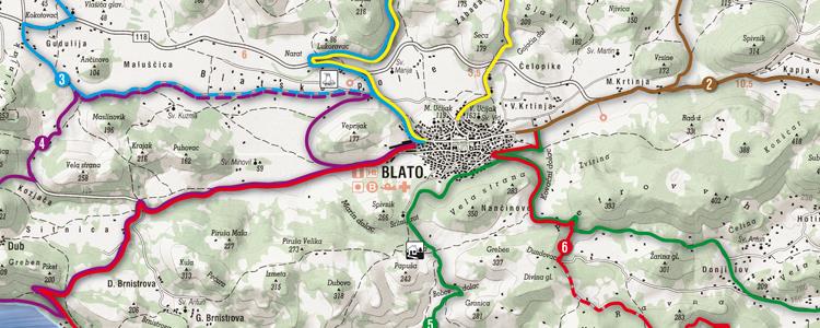 Radwanderkarte Blato
