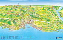 Übersichtskarte Radrouten Vodice