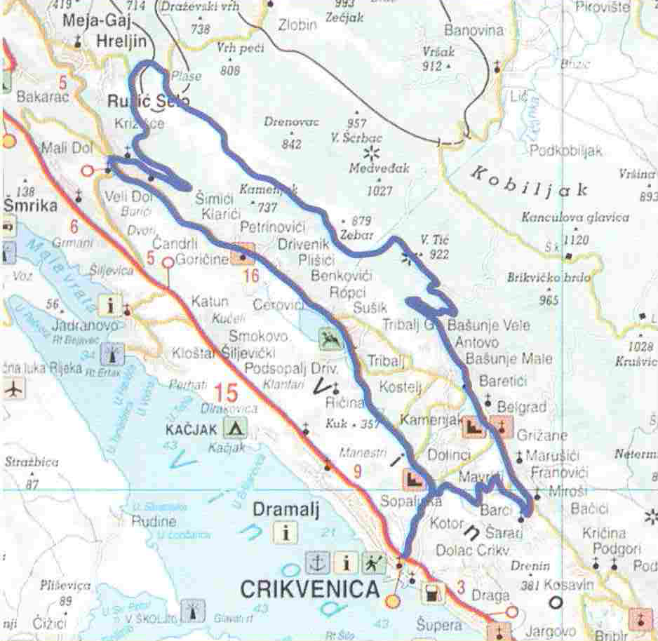 grizane kroatien karte Fahrradtour Crikvenica Radtour Durch Das Hinterland Von Crikvenica grizane kroatien karte