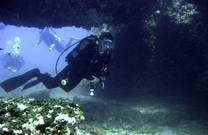 Tauchgang Unterwasserhöhle, Istrien