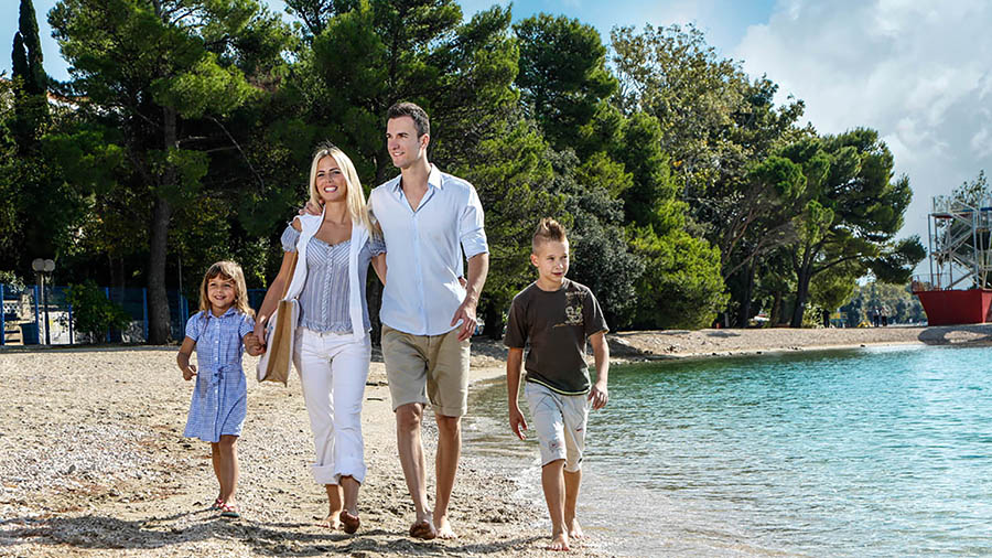 Spaziergang Sandstrand Crikvenica