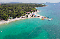 Luftaufnahme Strand Drazica, Biograd