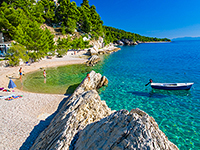 Strand Klacina in Brela