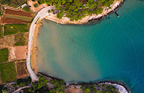 Luftaufnahme Strand Mina, Jelsa