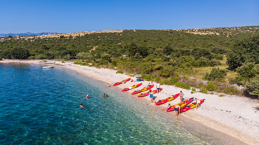 Strand Girenica bei Mandre