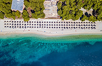 Schöne Meeresfarben am Strand Raduca