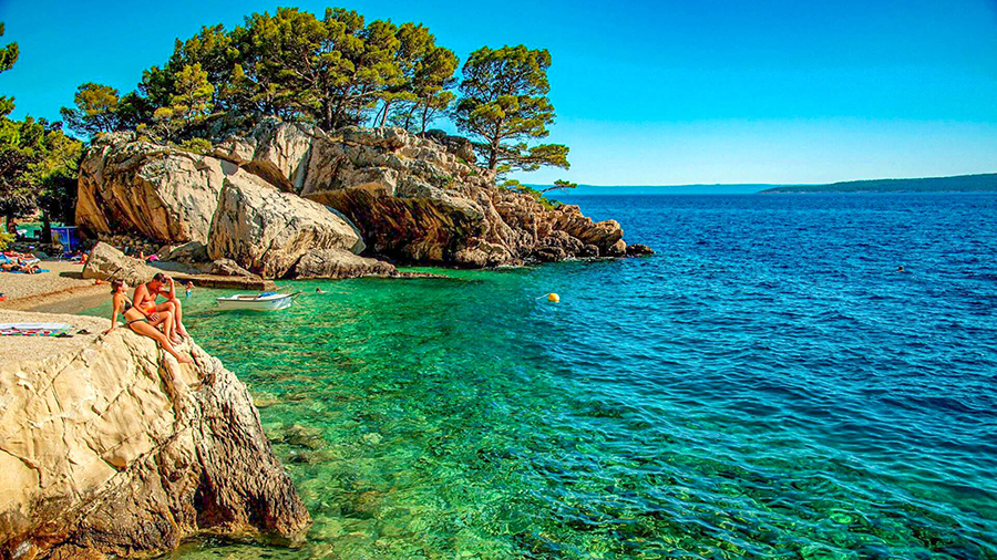 Strände Dalmatien, Strand Podrače - Brela