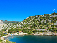 Hundestrand Mala Drag bei Povile