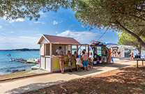 Eisverkauf und leckere Eiscreme