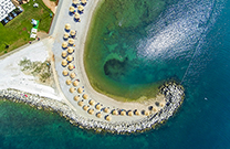 Novigrad, Strand Maestral - Luftaufnahme