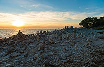 Sonnenuntergang, Zlatni rt. Waldpark