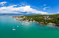 Luftaufnahme Strand Slamni & Komoriska