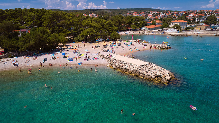 Strand Jezevac, Stadt Krk