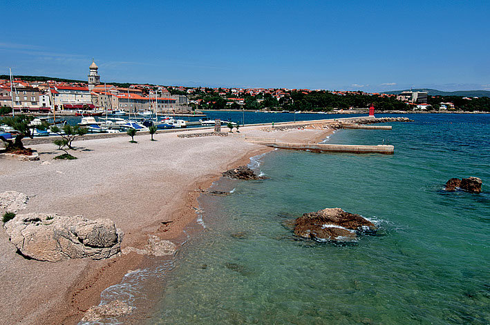 Strand Porporela - Stadt Krk | Kroatien Strände