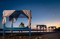 Sonnenuntergang - Strand Montys Dog Beach Bar