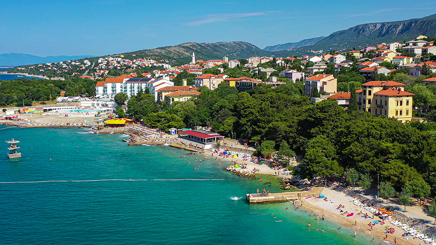 Stadtstrand Lisanj in Novi Vinodolski