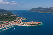 Die Stadt Korcula in Dalmatien