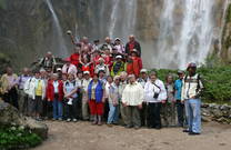 Reisegruppe an den Plitvicer Seen