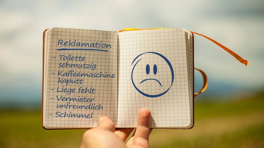 Reklamationen und Beschwerden in einer Ferienwohnung