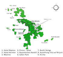 Nationalpark Brijuni - Übersichtskarte Nationalpark