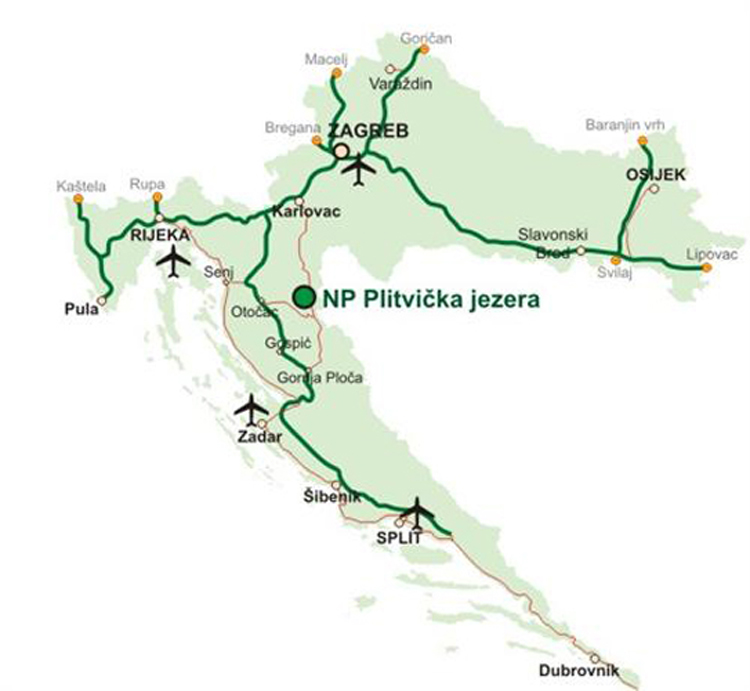 plitwitzer seen kroatien karte Nationalpark Plitvicer Seen | Kroatien Reiseführer √