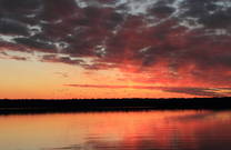 Sonnenuntergang, Naturpark Kopacki rit, Kroatien