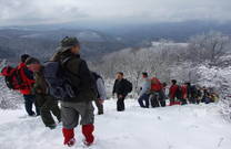 Wandergruppe, Winter