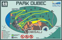 Njivice - Karte des Naturparks Dubec