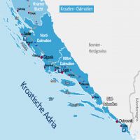 Dalmatien Karte