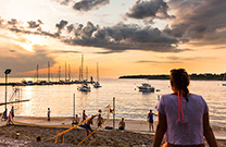 Sonnenuntergang, Stadtstrand Novigrad