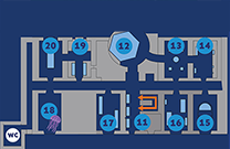 Karte 1. Etage, Verudela Festung