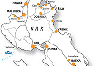 Krk - Karte Insel Krk