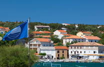 Silo, Strand mit Blauer Flagge