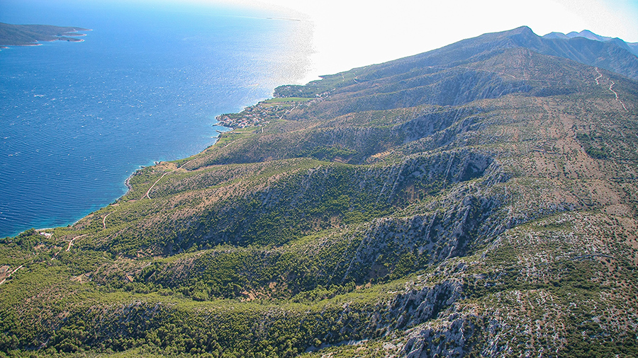 Luftaufnahme Insel Hvar