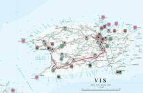 Karte Sehenswürdigkeiten Insel Vis