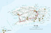 Karte Insel Vis