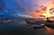 Bibinje - Sonnenuntergang Hafen